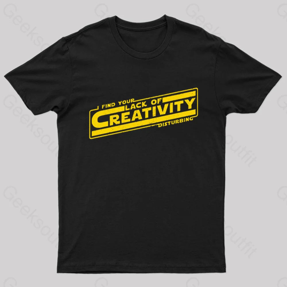 Lack of Creativity Geek T-Shirt Preppy Women's College