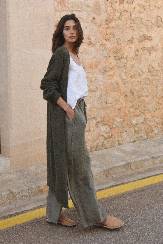 The Cashmere Marlow Long Cardigan // Fern Classic Women's Tweed