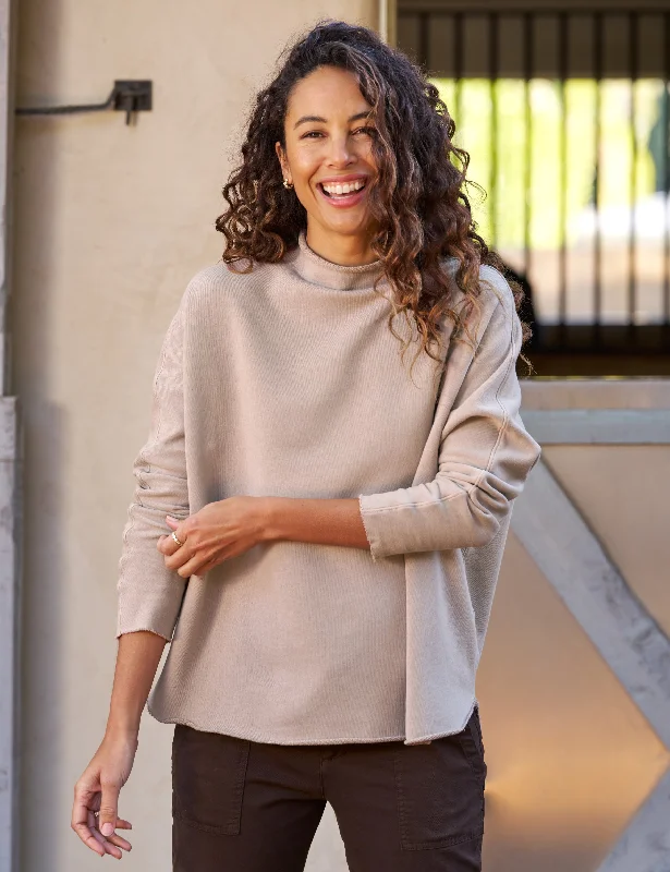 Frank & Eileen - Effie Long Sleeve Funnel Neck Capelet in Biscotti Rugged Women's Outdoor 