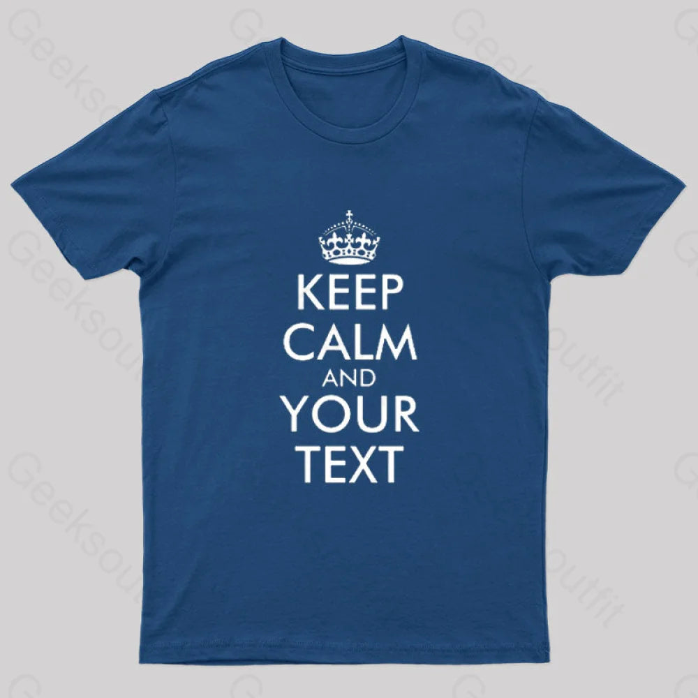 Keep Calm And Your Text Nerd T-Shirt Dapper Women's 1920S