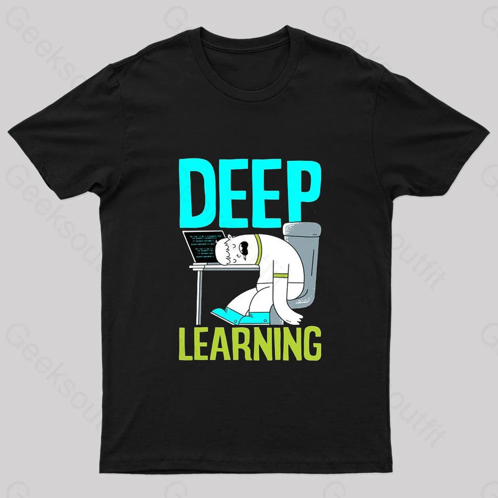 Deep Learning Nerd T-Shirt Minimalist Women's Casual