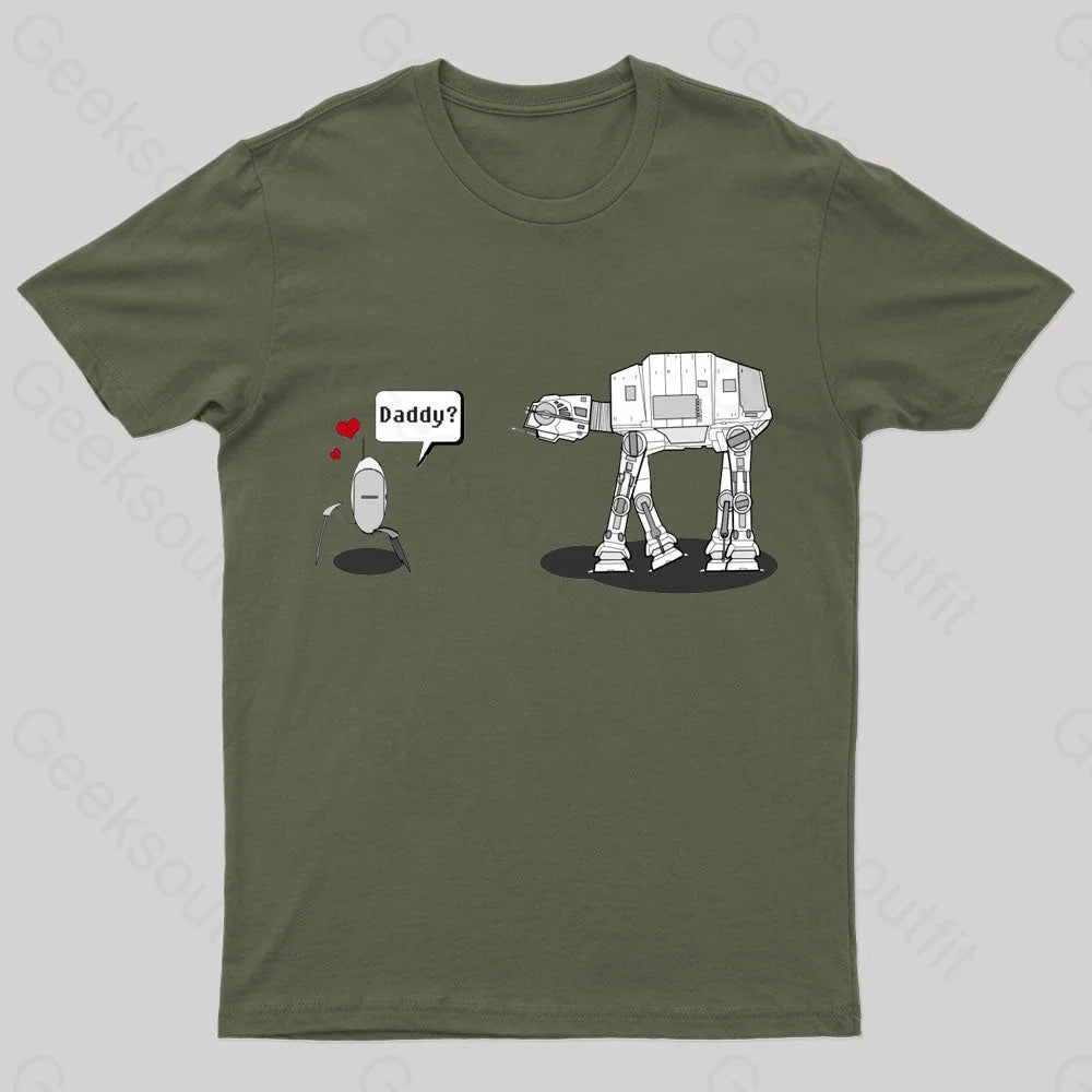 Daddy Robot Nerd T-Shirt Stylish Women's Tropical 