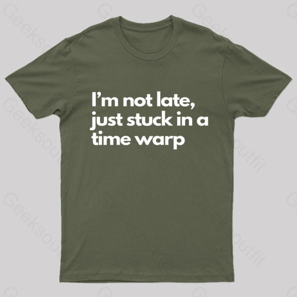 Time Traveler's Excuse Geek T-Shirt Bohemian Women's Free