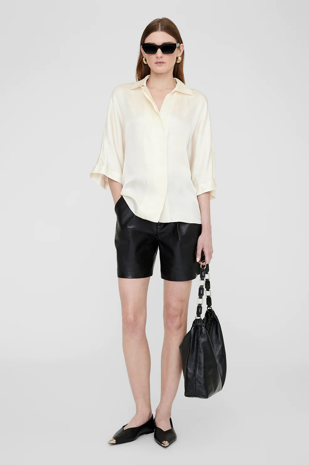 Anine Bing - Julia Shirt in Ivory Artistic Women's Avant - 