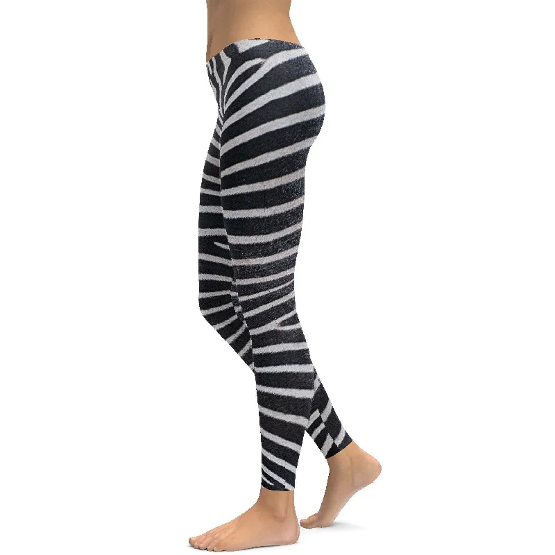 Zebra Skin Leggings Confident Women's Power
