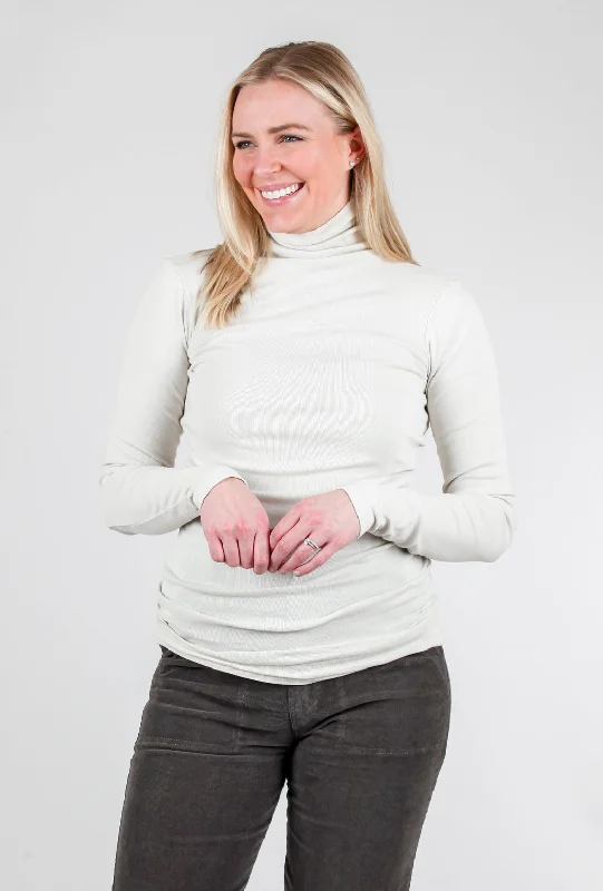 Beatnik Tneck, Oyster Earthy Women's Hemp - based