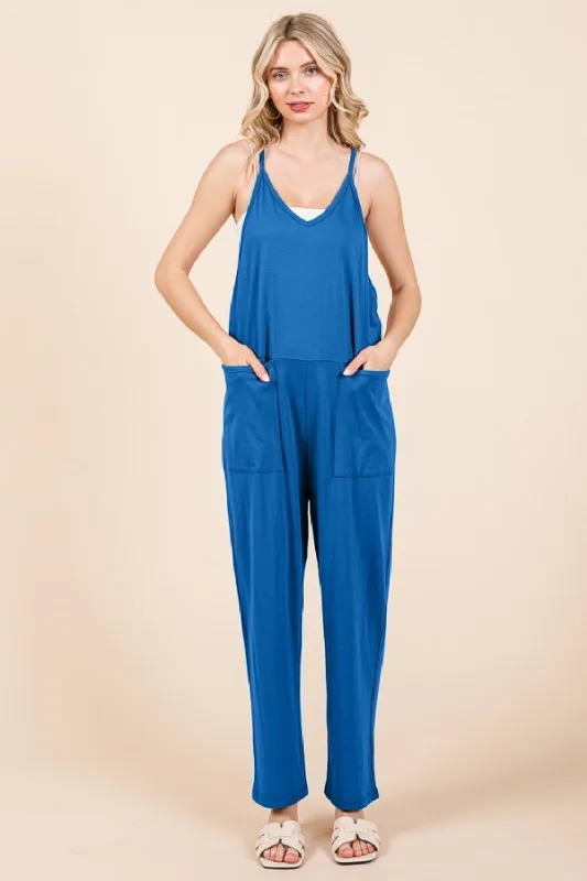 Culture Code Full Size Sleeveless Jumpsuit with Pockets garde