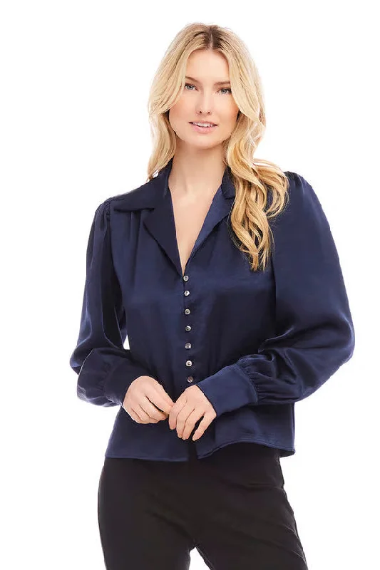 Karen Kane Shirred Blouse Edgy Women's Punk
