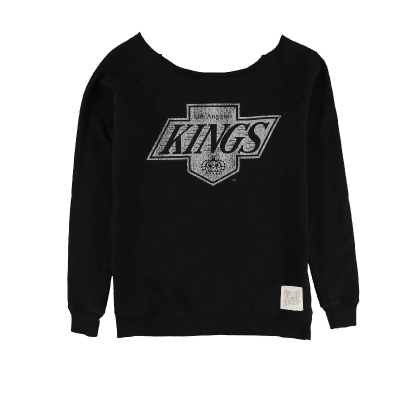 Retro Brand Womens Los Angeles Kings Sweatshirt, Black, X-Small Sleek Women's 
