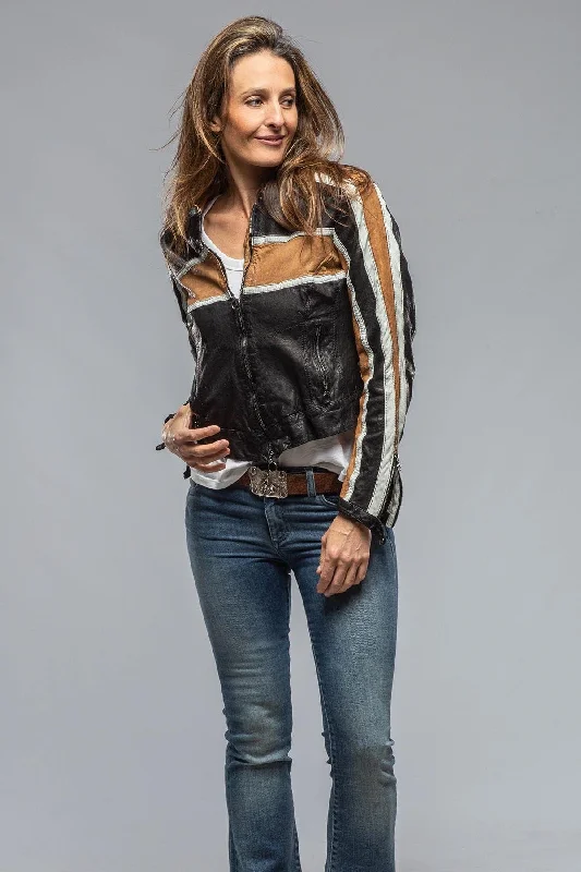 Aston Colorblock Moto in Black Modern Women's 