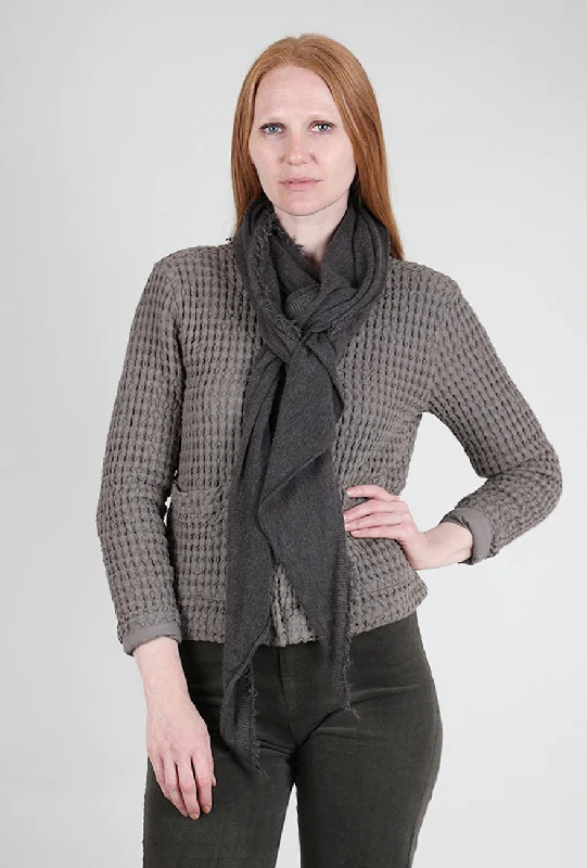 Love Cashmere Scarf, Brown Top x Charcoal Street