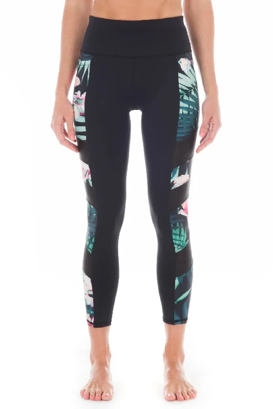 Hibiscus Palm | Nalani Track Legging Polished Women's Silk