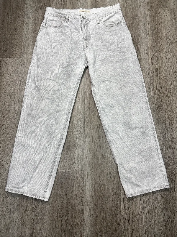 Jeans Boyfriend By Levis In Grey Denim, Size: 14 Sharp Women's Italian