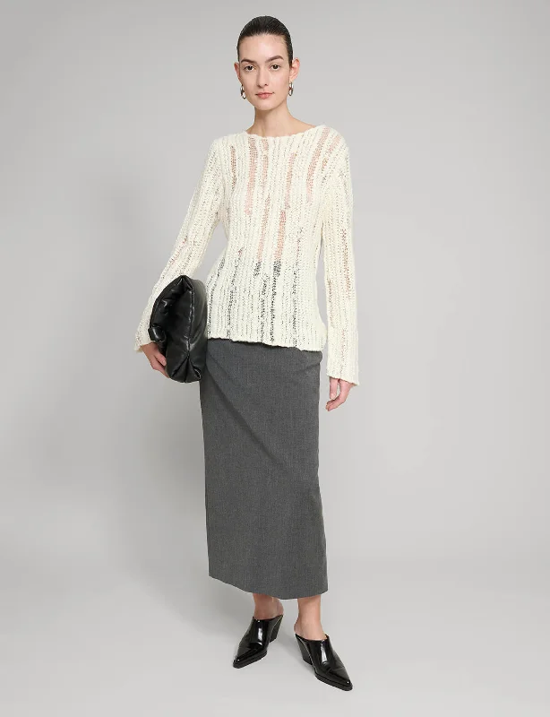 Ivory Fisherman Sweater Contemporary 