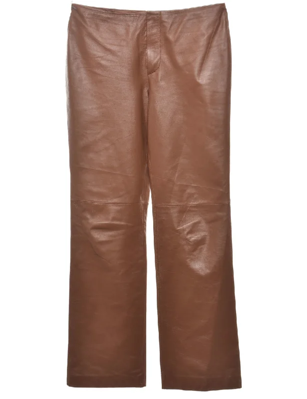 Tapered Leather Trousers - W31 L30 Dynamic Women's Moto
