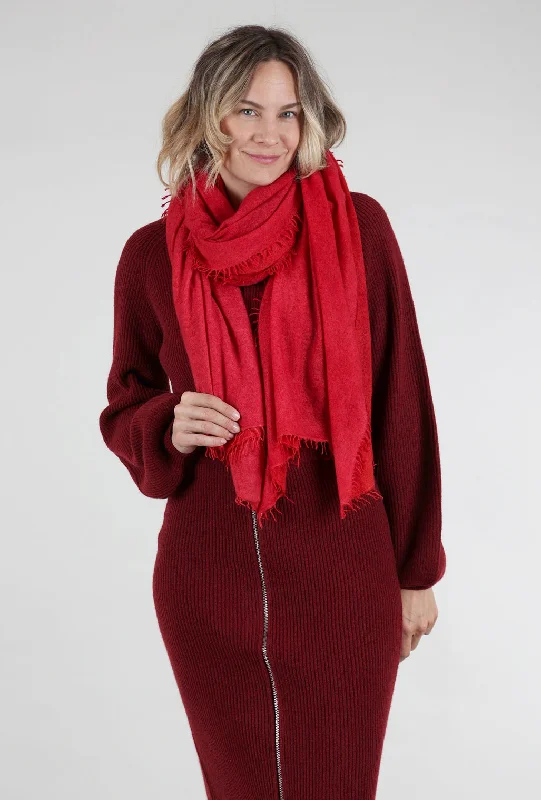 Felted Cashmere Scarf, Crimson garde
