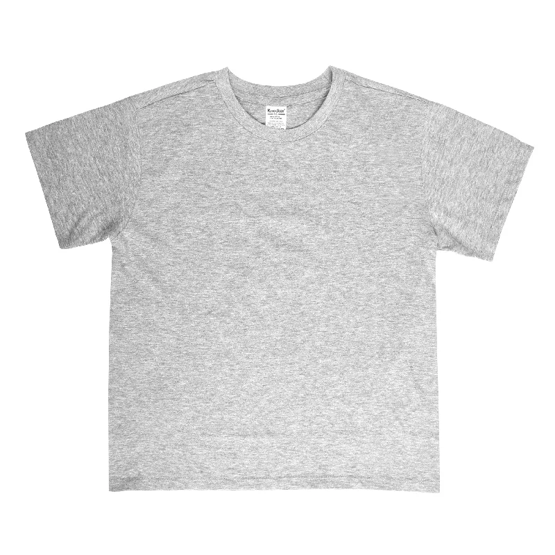 BOY'S COTTON ROUND NECK T-SHIRT (TRB700_H.GRY) Dapper Women's 1920S