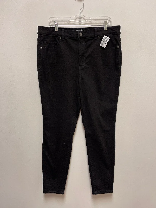 Jeans Skinny By Terra & Sky In Black Denim, Size: 16 Minimalist Women's Casual