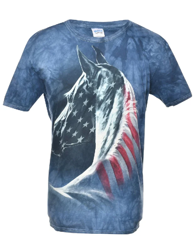 Horse Print Animal T-shirt - XL Practical Women's Multi - 