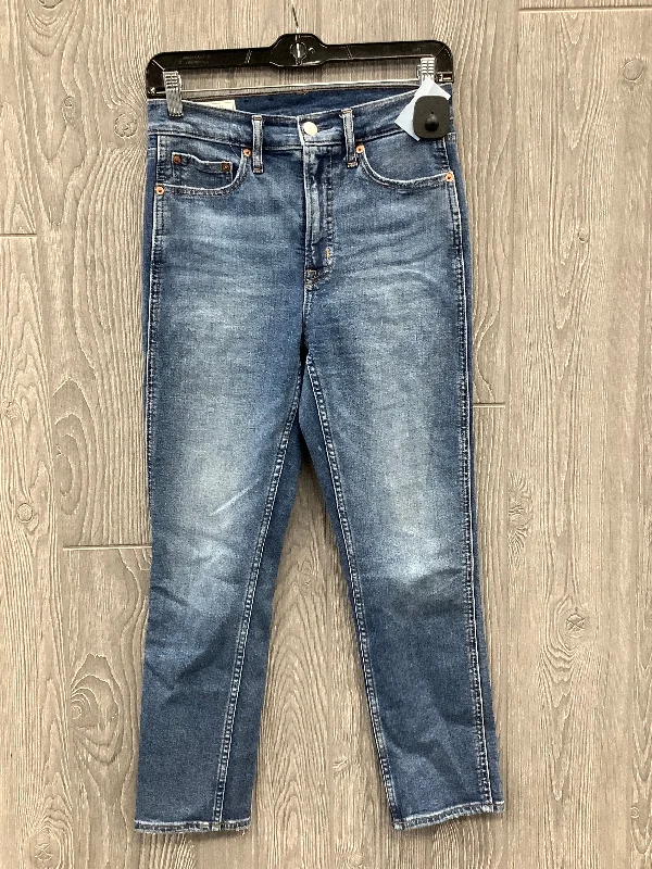 Jeans Straight By Gap In Blue Denim, Size: 4 Gym