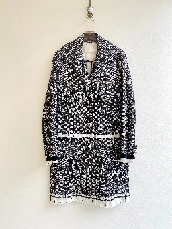 Marc Jacobs | Runway Piece Black & White Mock Tweed Coat (Vintage) Dynamic Women's Moto