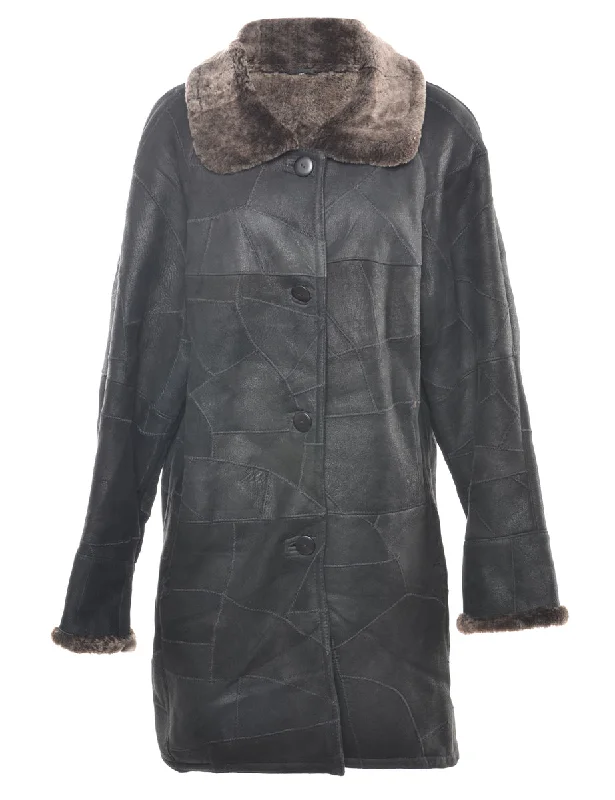 Single Breasted Shearling Lining Coat - L Streetwear Style for 
