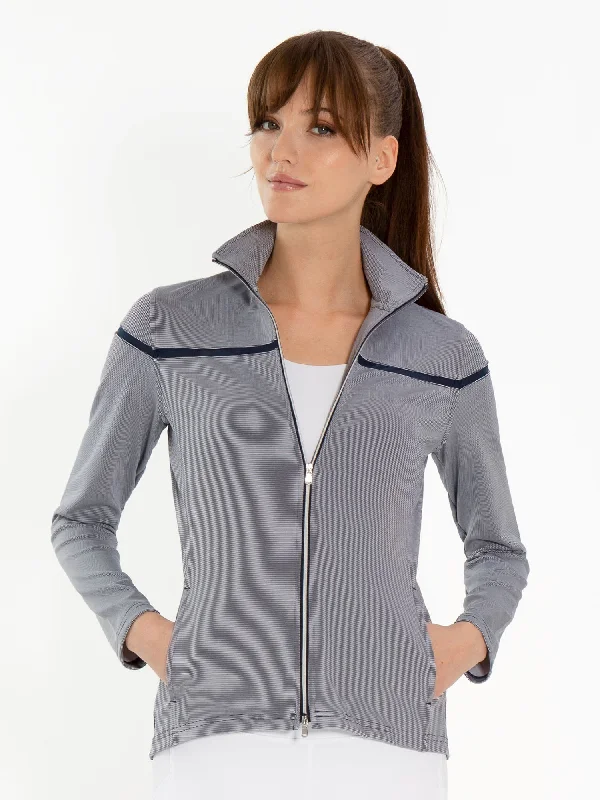 Riley Jacket - Midnight Stripes Edgy Women's Punk