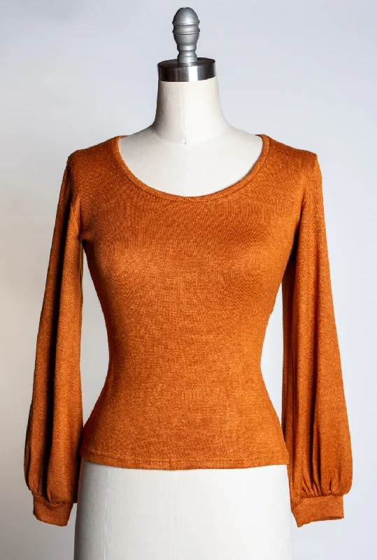 Grace Top - Softie Knit, Cinnamon Compression