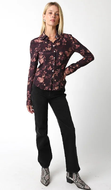 Olivaceous Angela Floral Shirt Compression