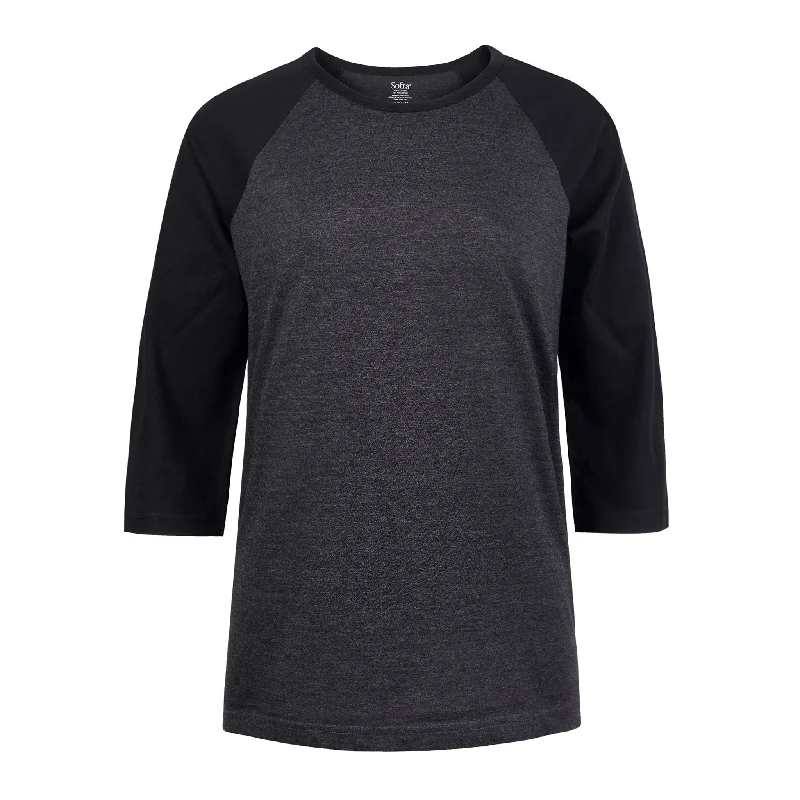 SOFRA LADIES BASEBALL TEE (LBT001_C.GR/BK) Casual Women's Japanese 