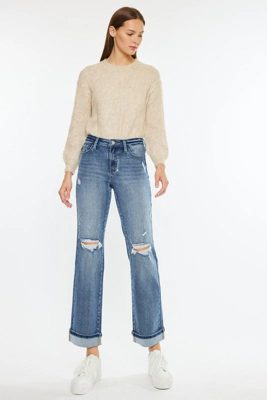 JENNIE MID RISE TRUE STRAIGHT Streetwear Style for 