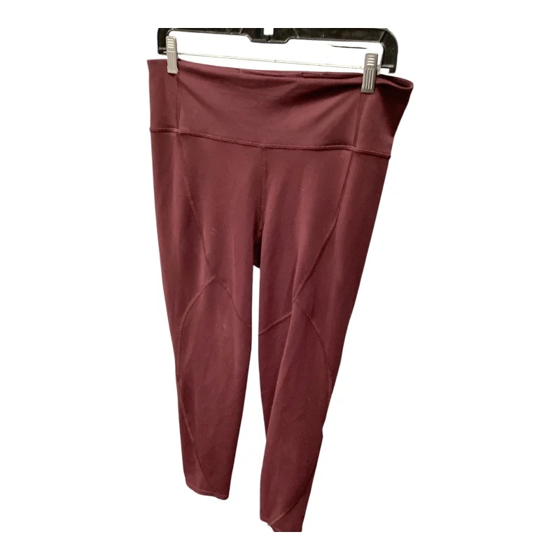 Athletic Leggings By Lululemon In Maroon, Size: 12 Modern Women's 