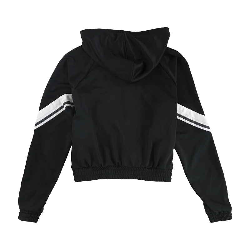 Reebok Womens Classic Vector Cropped Hoodie Sweatshirt, Black, Small Relaxed Women's 
