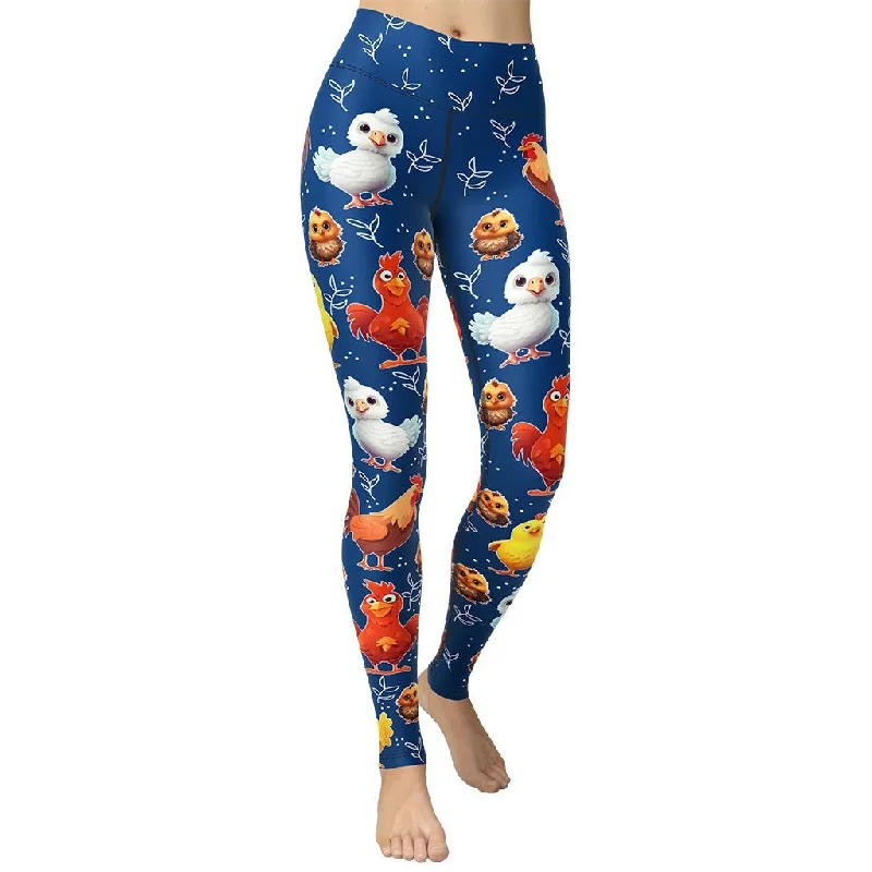 Chicken Yoga Leggings Sporty Women's Athleisure 
