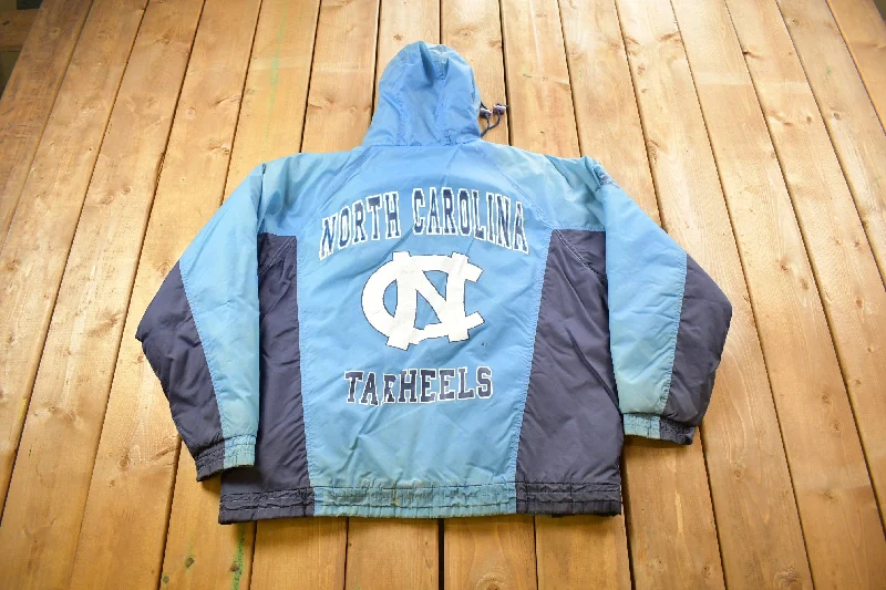 Vintage 1990s University Of North Carolina Tar Heels Puffer Jacket Monochromatic All - in - one