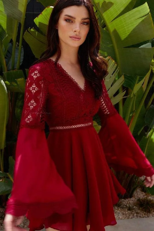 Darcy Dress - Red Classic Women's Tweed