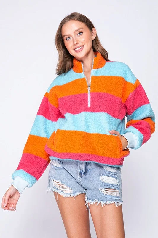 Coveted Comfort Half Zip Sherpa Jacket Dynamic Women's High - energy