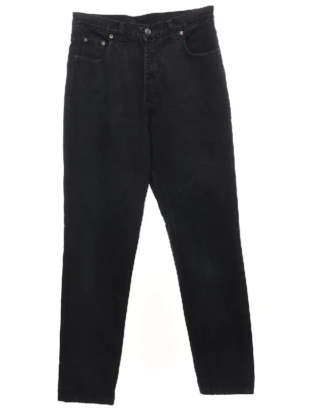 Black Tapered Jeans - W30 L31 Feminine Women's Style 