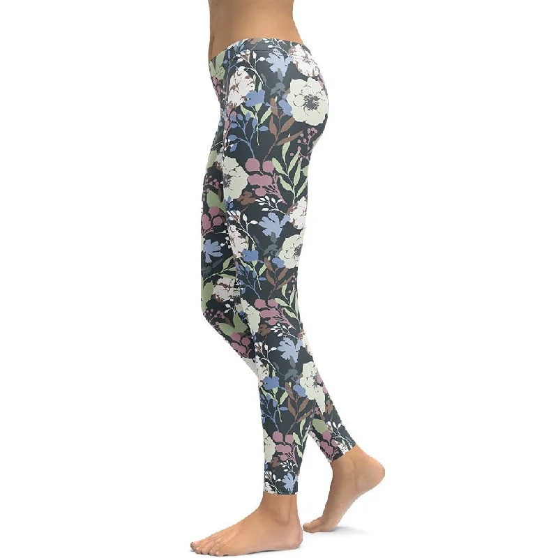 Cool Floral Leggings Stylish Women's Tropical 