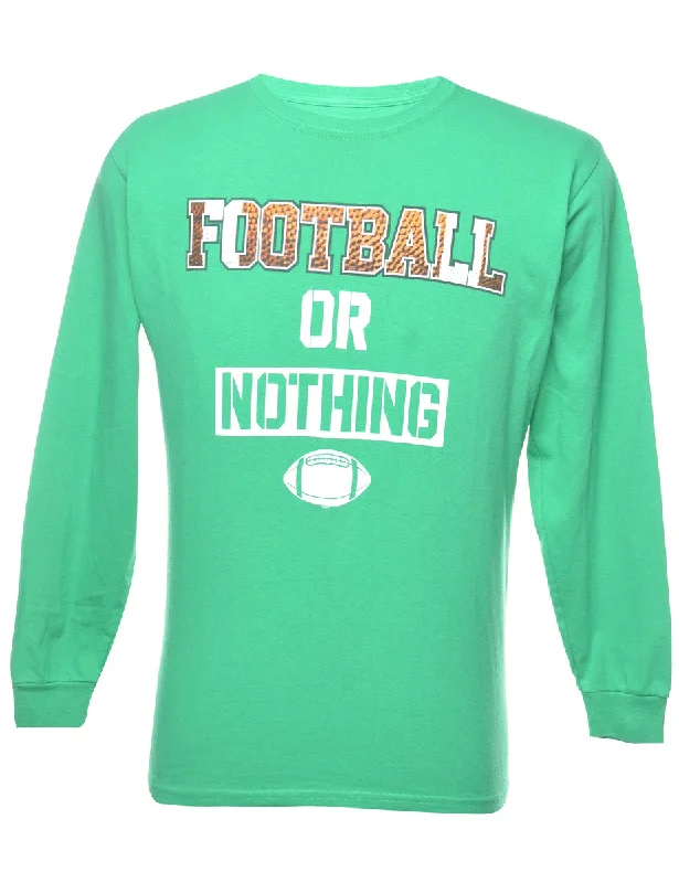 Football Printed T-shirt - M Sharp Women's Italian