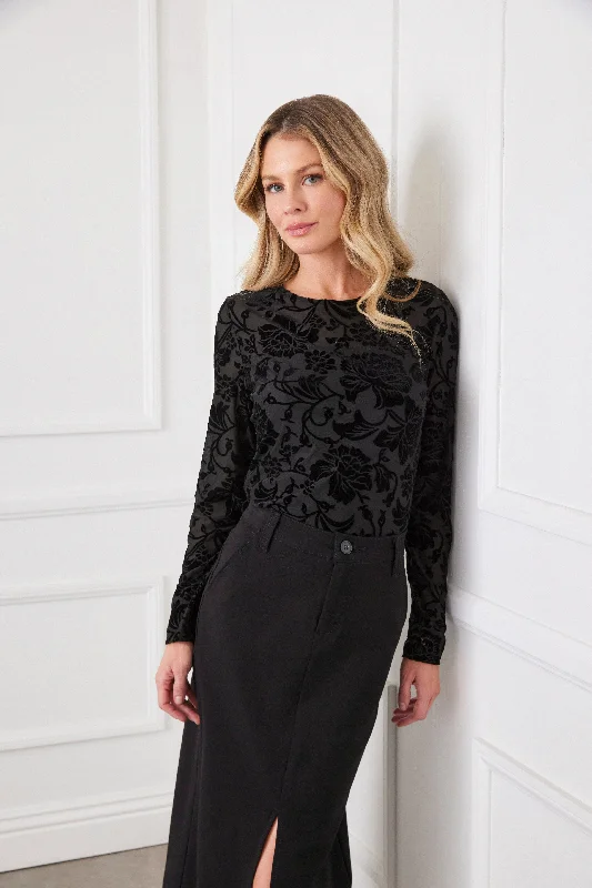 Karen Kane Velvet Burnout Top *FINAL SALE* Relaxed Women's Beachy