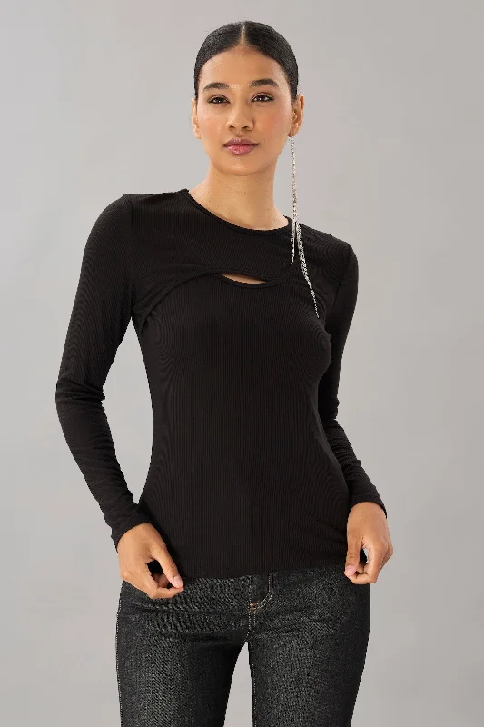 Lola & Sophie Rib Knit Wink Top French