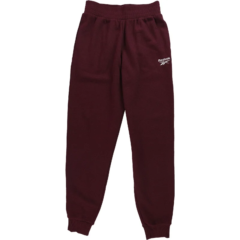 Reebok Womens Classic French Terry Athletic Jogger Pants, Red, Small Business