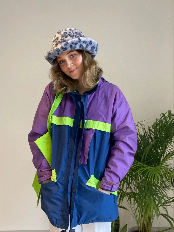 Vintage Purple and Green Coat (S) Country