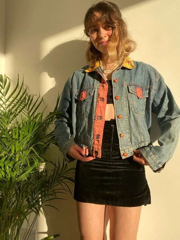 Vintage Funky Denim Jacket (S) Business