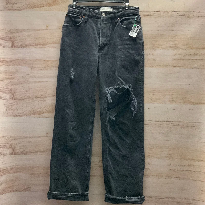 Jeans Boot Cut By Abercrombie And Fitch In Black, Size: 4 Monochromatic Office Style