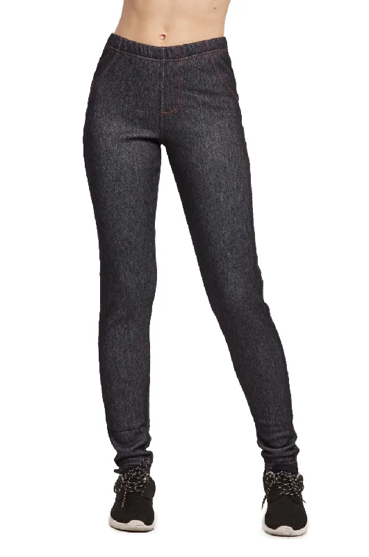 SOFRA LADIES POLAR FLEECE JEGGINGS (WP6000_BLACK) Stylish Women's Neon