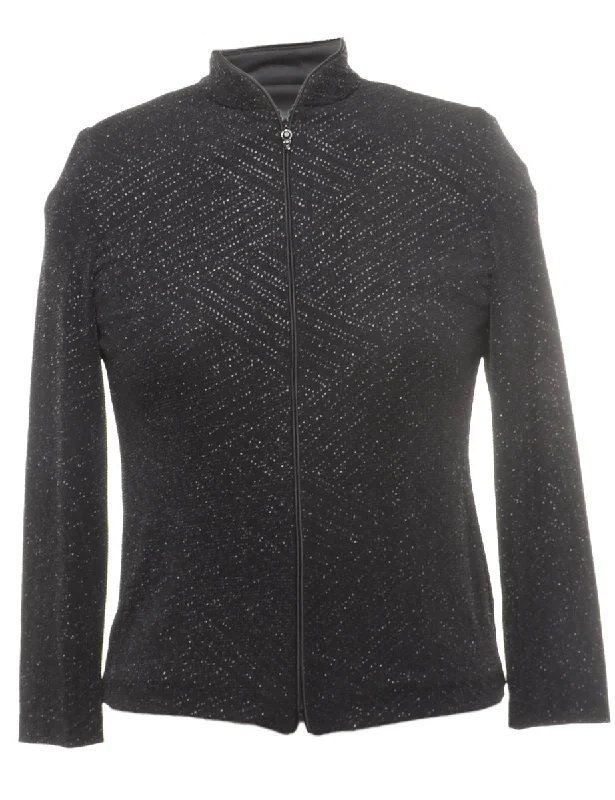 Lurex Black Evening Jacket - M Refined Women's Velvet