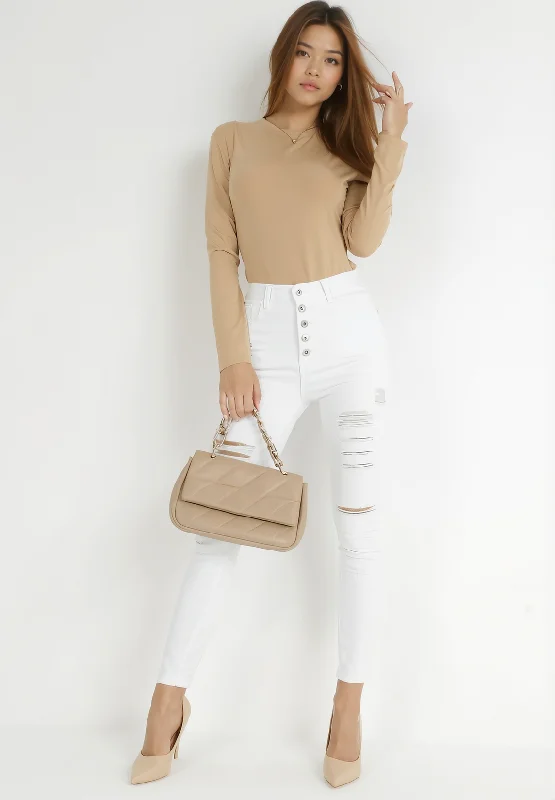 Jean skinny déchiré blanc purpose