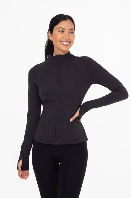 Fleece Lined Slim Fit Active Jacket Confident Women's High - fashion